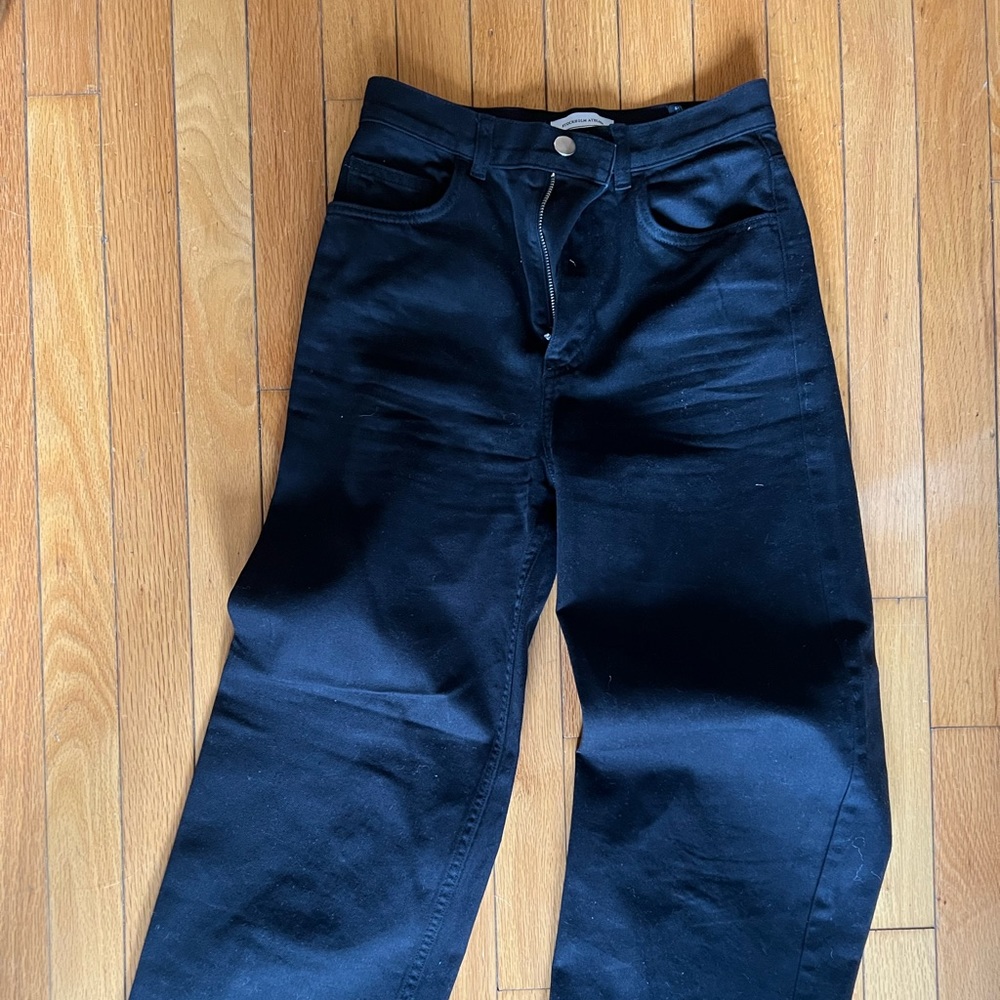 & Other Stories High Rise Wide Leg Denim in Black- size 0